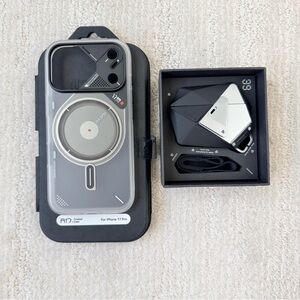 Aulumu Frosted Clear iPhone 17 Pro MagSafe Case With AirPods Pro 3 Black Case